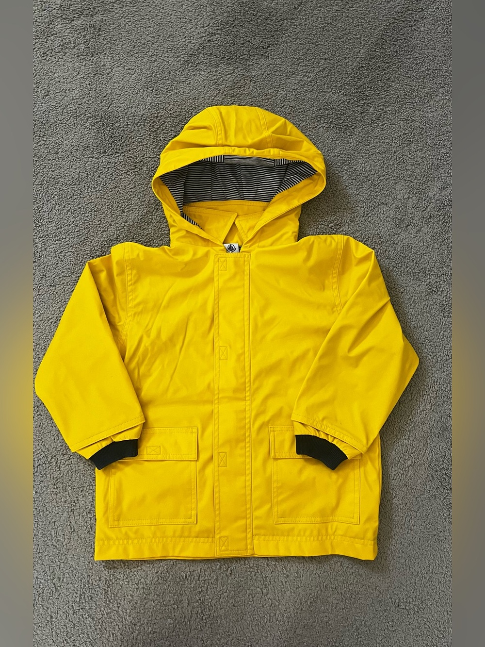 Petit Bateau Bright Yellow Hooded Raincoat